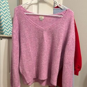 A new day Women's lavendat V-Neck Sweater